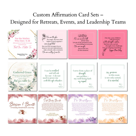 Custom Affirmation Card Sets – Designed for Retreats, Events, and Leadership Teams