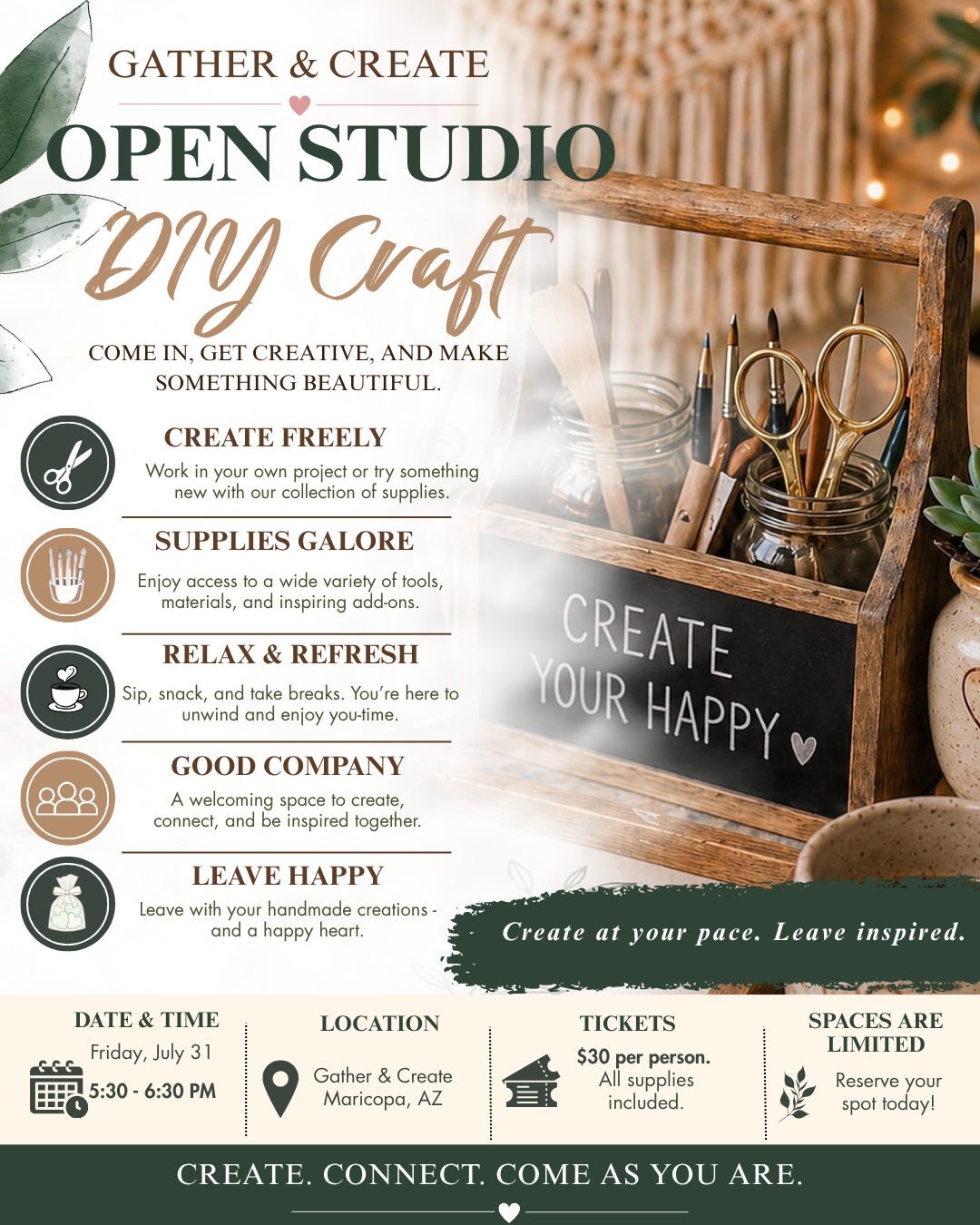 Open Studio - DIY Craft (Solo Session)