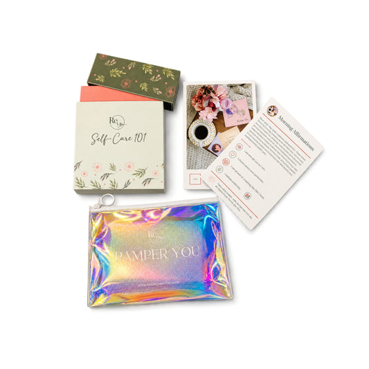 Self-care 101 Bundle Set - Self-Care 101 Instructional Cards and Pamper You Kit