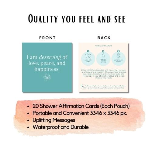 Shower Affirmation Cards